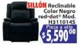 Casa Ley Sillón Reclinable Color Negro red·dot® Mod. H311014S oferta