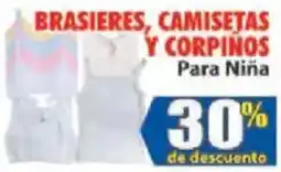 Casa Ley Brasieres, camisetas y corpiños para niña oferta