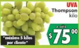 Casa Ley Uva Thompson oferta