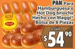 Casa Ley Maggi Pan Para Hamburguesa o Hot Dog brioche oferta