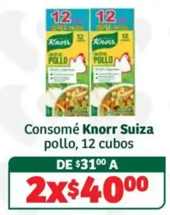 Soriana Híper Knorr consomé suiza pollo 12 cubos oferta