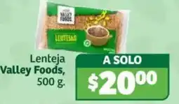 Soriana Híper Valley Foods Lentejas oferta