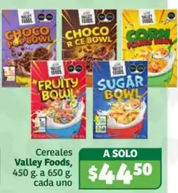 Soriana Híper Cereales Valley Foods oferta