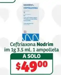 Soriana Híper Ceftriaxona Nodrim oferta