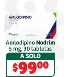Soriana Híper Amlodipino Nodrim oferta