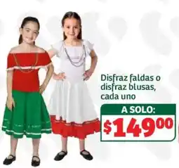 Soriana Híper Disfraz faldas o disfraz blusas oferta
