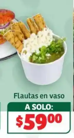 Soriana Híper Flautas en vaso oferta