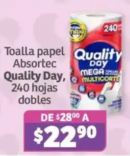 Soriana Híper Quality Day Toalla papel Absortec oferta