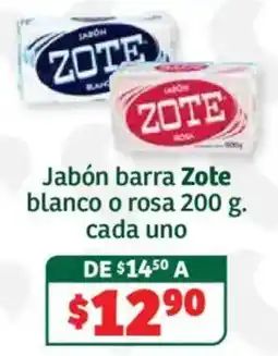 Soriana Híper Jabón barra Zote blanco o rosa oferta