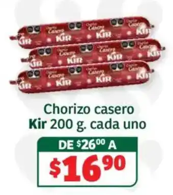 Soriana Híper Kir Chorizo casero oferta