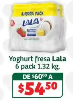 Soriana Híper Yoghurt fresa Lala oferta