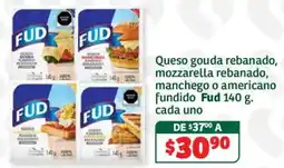 Soriana Híper Fud queso gouda rebanado mozzarella rebanado manchego o americano fundido oferta
