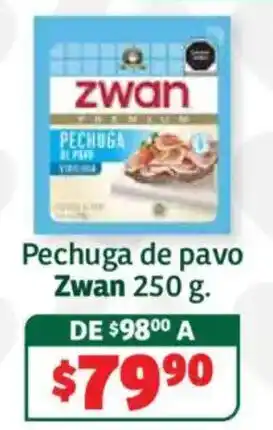 Soriana Híper Zwan pechuga de pavo oferta