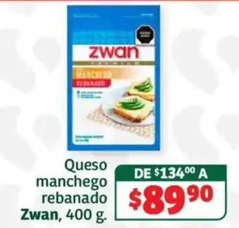 Soriana Híper Zwan queso manchego rebanado oferta