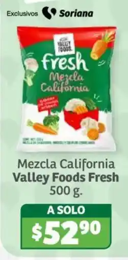 Soriana Híper Valley Foods Fresh Mezcla California oferta