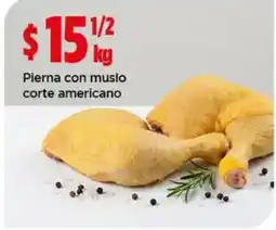 Bodega Aurrerá Pierna con muslo corte americano oferta