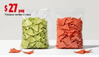 Totopos verdes o rojos