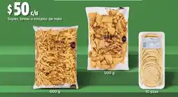 Bodega Aurrerá Sopes, tiritas o totopos de maíz oferta