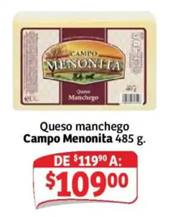 Soriana Híper Campo Menonita Queso manchego oferta