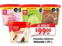 Soriana Híper Helados básicos Holanda oferta