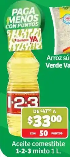 Soriana Híper 1-2-3 Aceite comestible mixto oferta