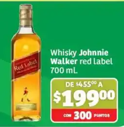 Soriana Híper Whisky Johnnie Walker red label oferta
