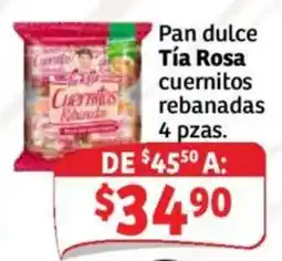 Soriana Híper Pan dulce Tía Rosa cuernitos rebanadas oferta