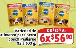 Soriana Híper Pedigree variedad de alimento para perro pouch oferta