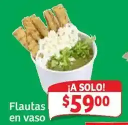 Soriana Híper Flautas en vaso oferta