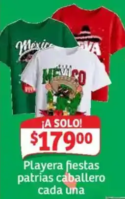 Soriana Híper Playera fiestas patrias caballero oferta