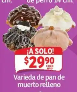 Soriana Híper Variedad de pan de muerto relleno oferta