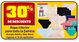 Soriana Híper Ropa interior para toda la familia oferta