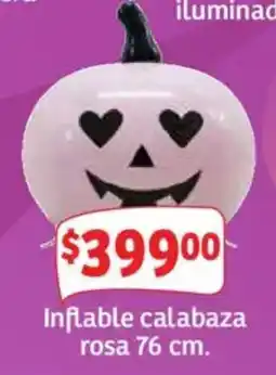 Soriana Híper Inflable calabaza rosa oferta