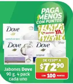 Soriana Híper Jabones Dove oferta
