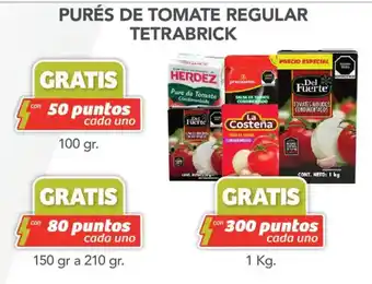 Herdez puré de tomate regular tetra brick