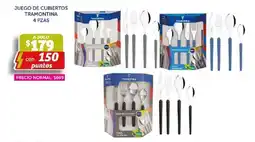 Soriana Híper Tramontina juego de cubiertos oferta