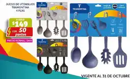 Soriana Híper Tramontina juego de utensilios oferta