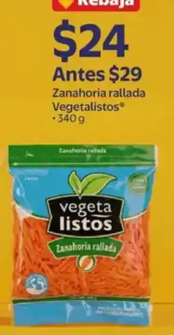 Walmart Express vegetalistos zanahoria rallada oferta