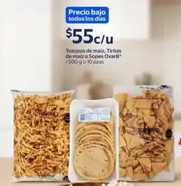 Walmart Express Totopos de maíz, Tiritas de maíz o Sopes OvarB oferta