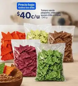 Walmart Express Totopo verde jalapeño, chile rojo, queso chile o nopal oferta