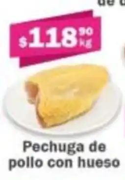 Super kompras Pechuga de pollo con hueso oferta