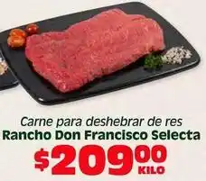 Soriana Híper Don francisco - carne para deshebrar de res oferta