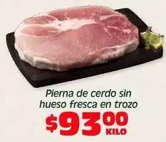 Soriana Híper Fresca - pierna de cerdo sin hueso fresca en trozo oferta