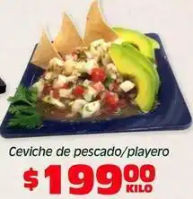 Soriana Híper Ceviche de pescado/playero oferta