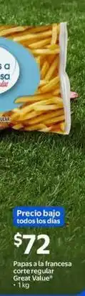 Walmart Great value - papas a la francesa corte regular oferta