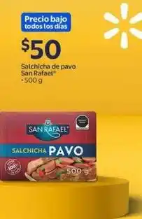 Walmart San rafael - salchicha de pavo oferta