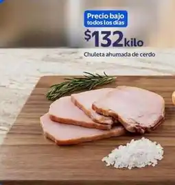 Walmart Chuleta ahumada de cerdo oferta