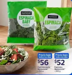 Walmart Marketside - espinaca baby oferta