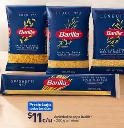 Walmart Barilla - pasta de semola 100% de trigo duro oferta