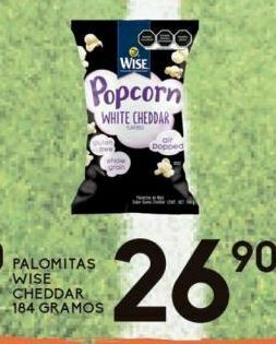 Alsuper Palomitas wise cheddar 184g oferta